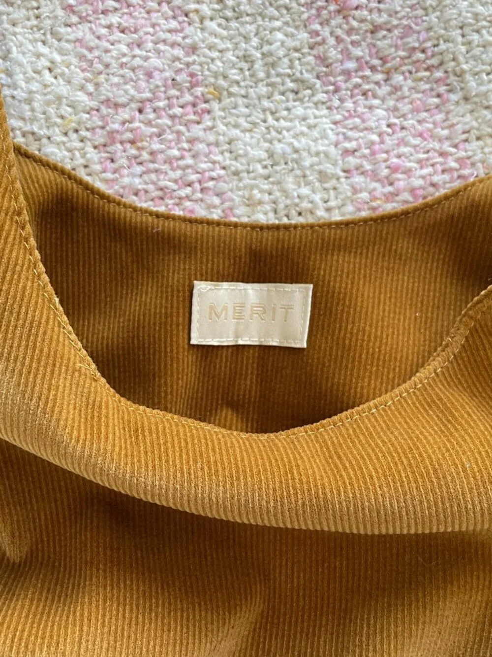 MERIT Brown Corduroy Makeup Pouch NEW - Picture 3 of 3